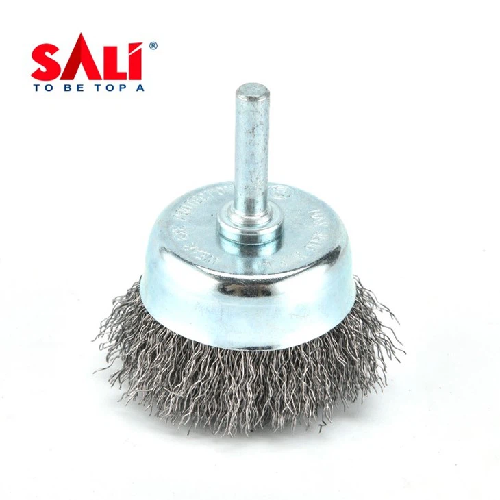 فرشاة كأس سلك فولاذي مع ساق