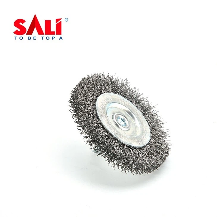 فرشاة عجلة سلك فولاذي مع ساق