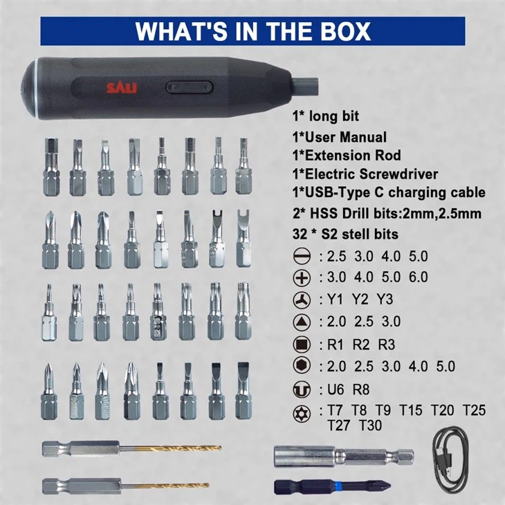 مجموعة مفكات براغي لاسلكية 3.6 فولت