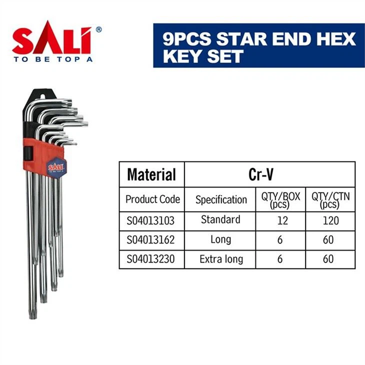 9 قطع الكرة نهاية مجموعة مفاتيح سداسية