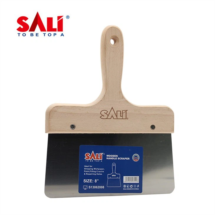 SALI مقبض خشبي مكشطة وسكين المعجون