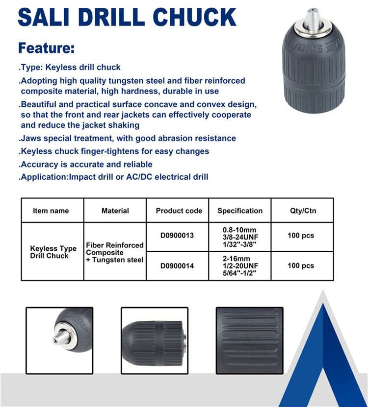 بدون مفتاح نوع الحفر تشاك لأداة الطاقة AC / DC