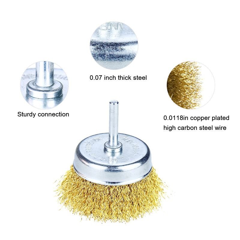 06 SALI جديد وصول النحاس الأسلاك فرشاة مجموعة مع 45 # الصلب هانلد