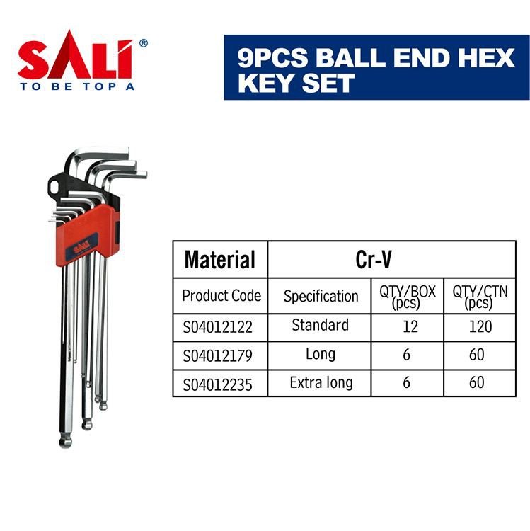 مجموعة مفاتيح سداسية على شكل كرة / نجمة / سداسية من 9 قطع