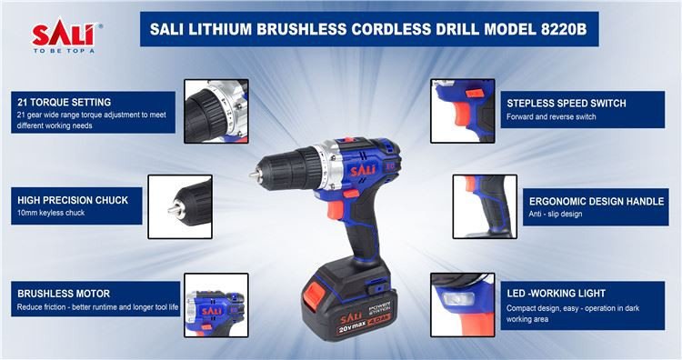 الأسد 10mm فرش بدون فرش دريل