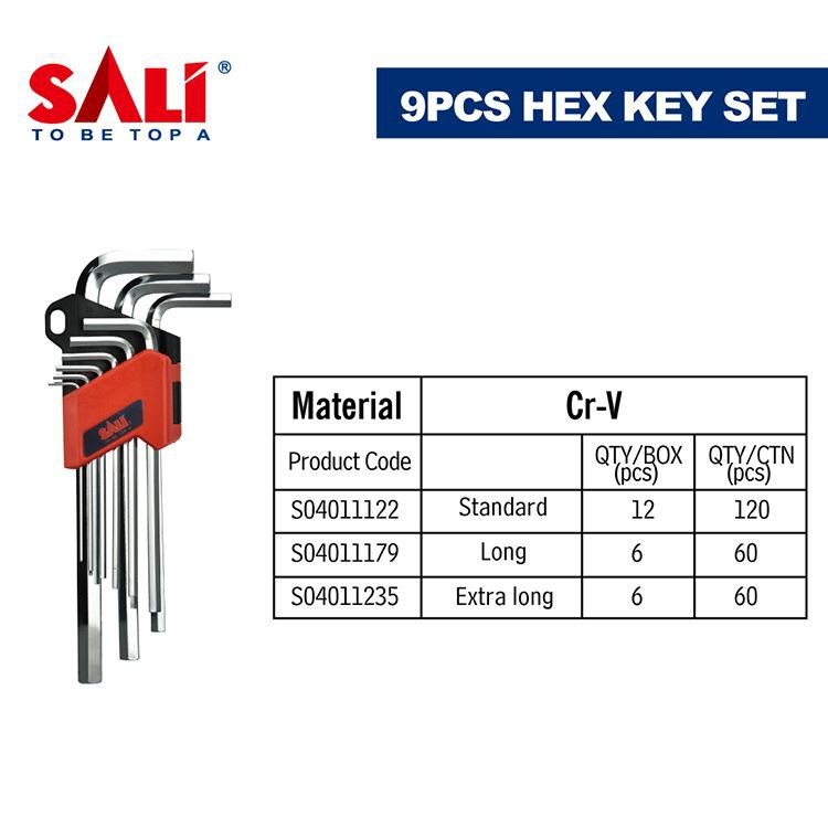 مجموعة مفاتيح سداسية على شكل كرة / نجمة / سداسية من 9 قطع