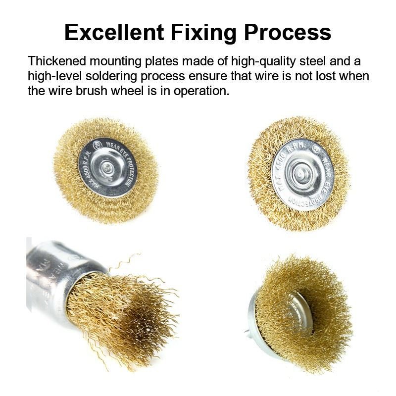 09 SALI جديد وصول النحاس الأسلاك فرشاة مجموعة مع 45 # الصلب هانلد