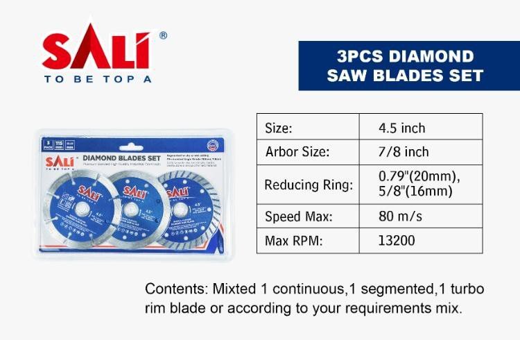 diamond saw blade set detail