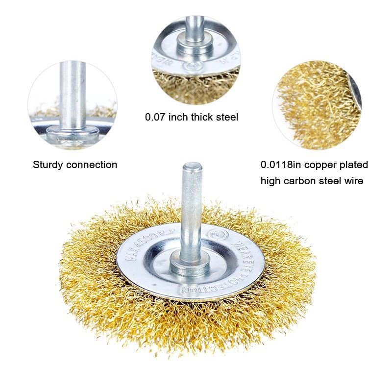 07 SALI جديد وصول النحاس الأسلاك فرشاة مجموعة مع 45 # الصلب هانلد